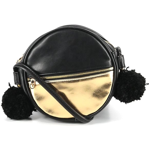 💥CHIC💥 Genuine Leather Pom Poms Crossbody! - Picture 1 of 13